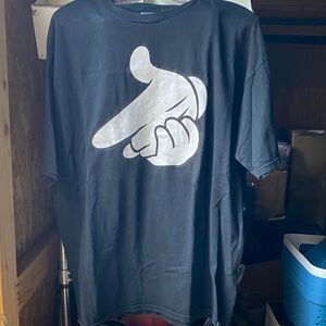 Crooks & Castles Black Tee with White Hand Design